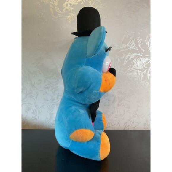 16" Good Stuff Five Nights at Freddys Neon Blue Foxy Plush Stuffed Animal Toy - Picture 2 of 4